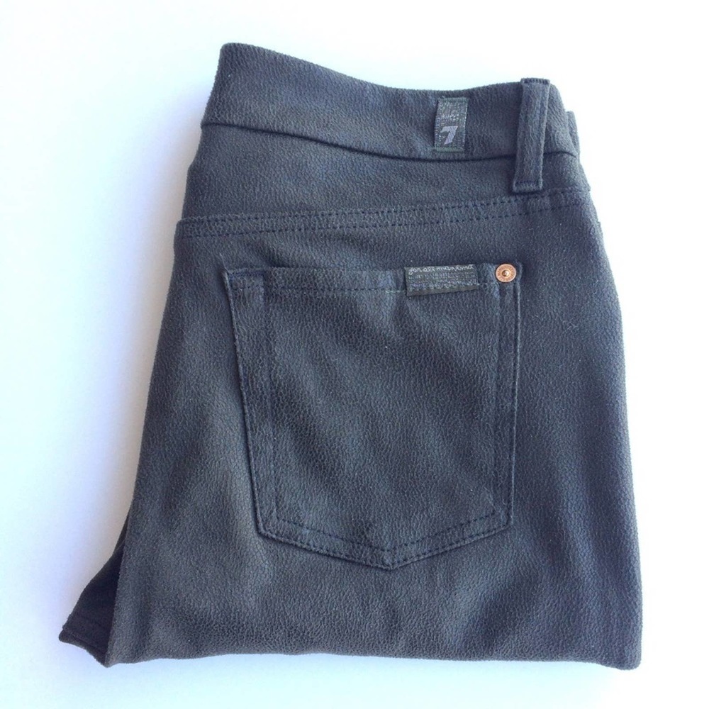 7 For All Mankind Olive Sueded Skinny Pants